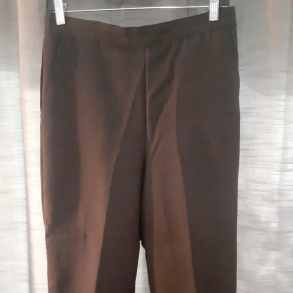 Laura Scott Brown Slacks Size 10 Petite - Picture 2 of 6